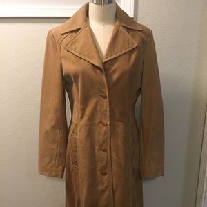 Women's Vintage Leather Coat Size Medium
